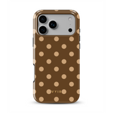 Classic Polka Dots, Elegant Brown - Tough MagSafe iPhone-Hülle