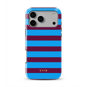 Horizontal Stripes, Track Blue - Shockproof Phone Case - VYIR