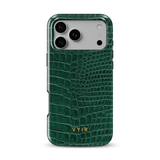 Croc Leather Print Jade - Tough MagSafe iPhone-Hülle