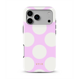 Large Polka Dots, Vanillerosa - Tough MagSafe iPhone-Hülle