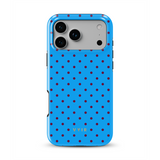 Tiny Polka Dots, Elektrisches Blau - Tough MagSafe iPhone-Hülle