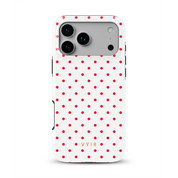 Tiny Polka Dots, Red Spark - Shockproof MagSafe iPhone Case - VYIR