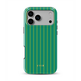Vertical Stripes, Goldline Green - Tough MagSafe iPhone Hülle