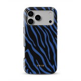 Zebra Luxe, Indigoblau - Tough MagSafe-iPhone-Handyhülle