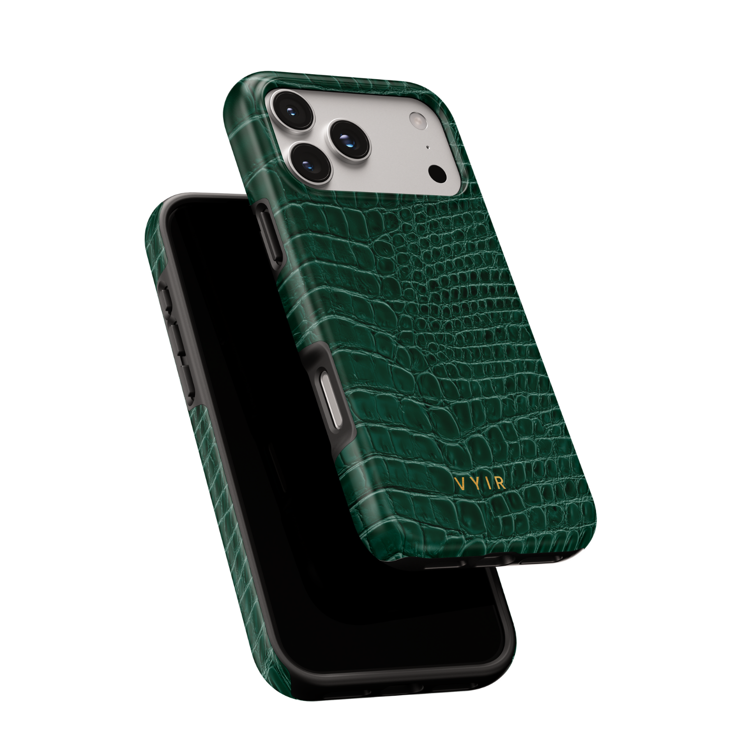 Croc Leather Print Jade - Shockproof MagSafe iPhone Case - VYIR