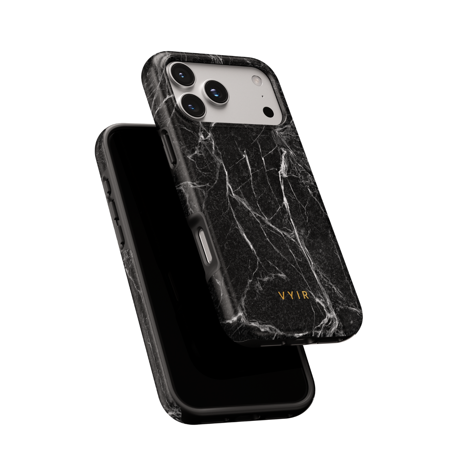Pure Marble Black - Shockproof Phone Case - VYIR