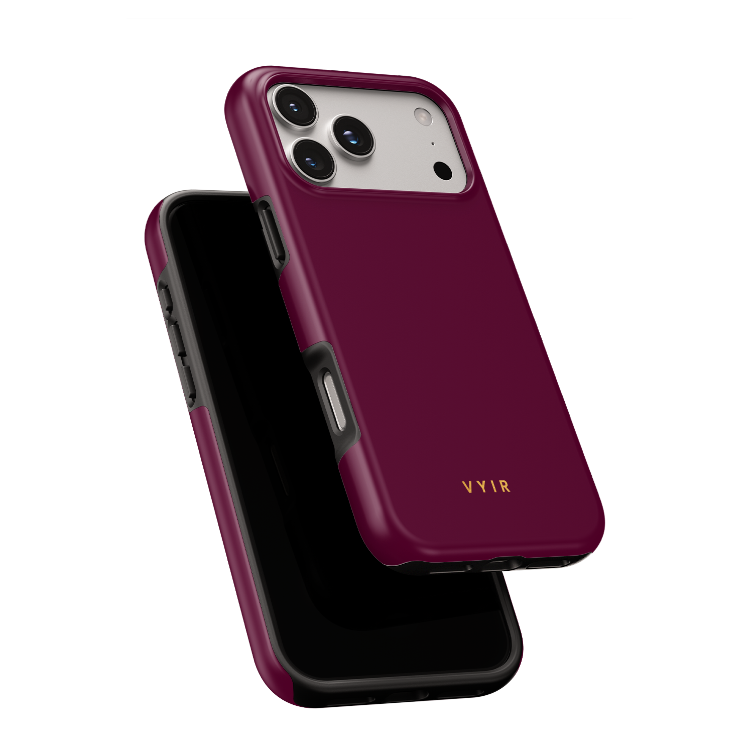VYIR Signature Solid Colors, Burgundy - Shockproof Phone Case - VYIR