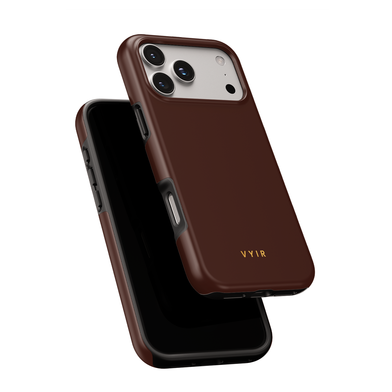 VYIR Signature Solid Colors, Chocolate Brown - Shockproof MagSafe iPhone Case - VYIR