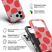 Big Polka Dots, Cherry Blush - Shockproof iPhone Case - VYIR
