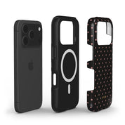 Tiny Polka Dots, Chocolate - Shockproof MagSafe iPhone Case - VYIR