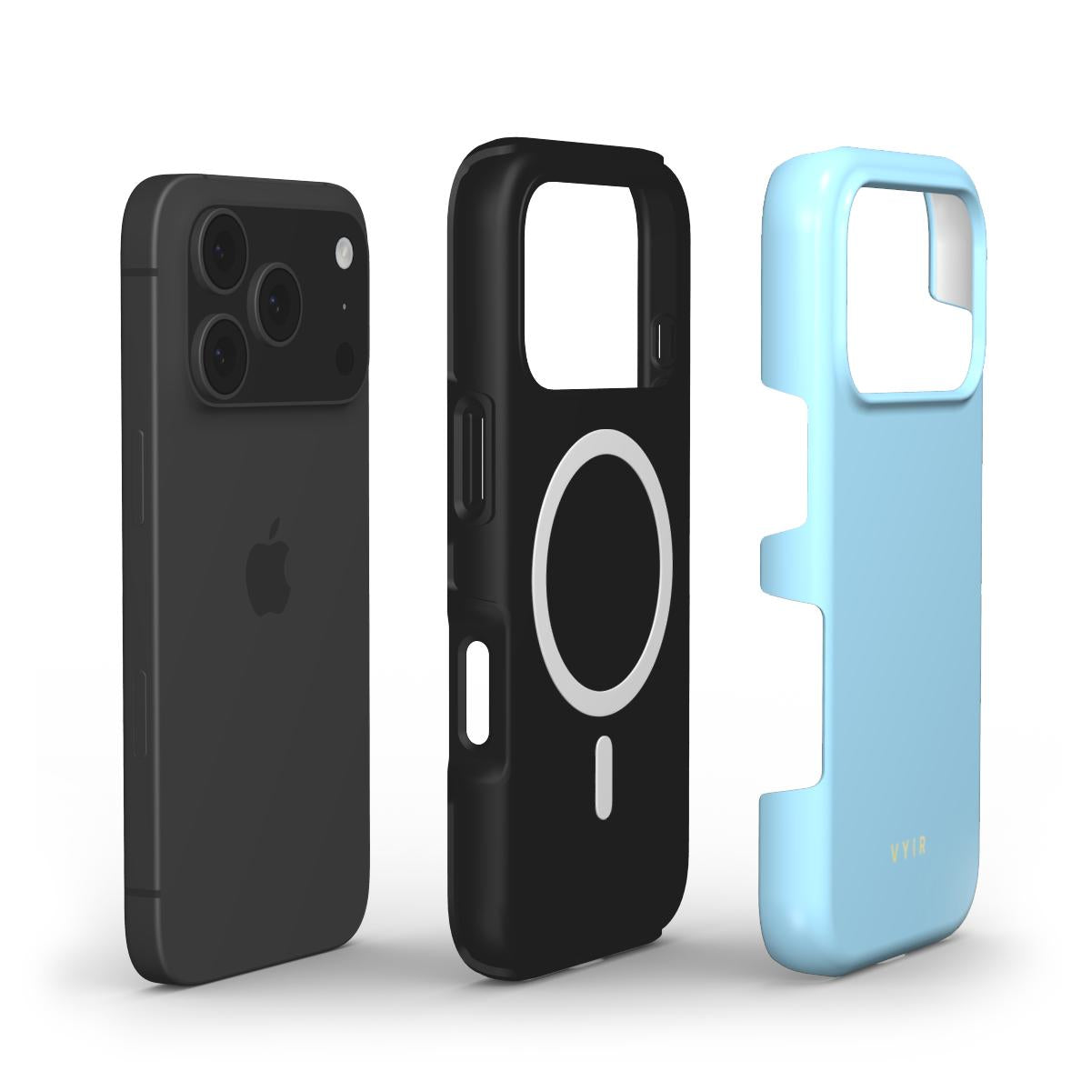 VYIR Signature Solid Colors, Light Blue - Shockproof MagSafe iPhone Case - VYIR