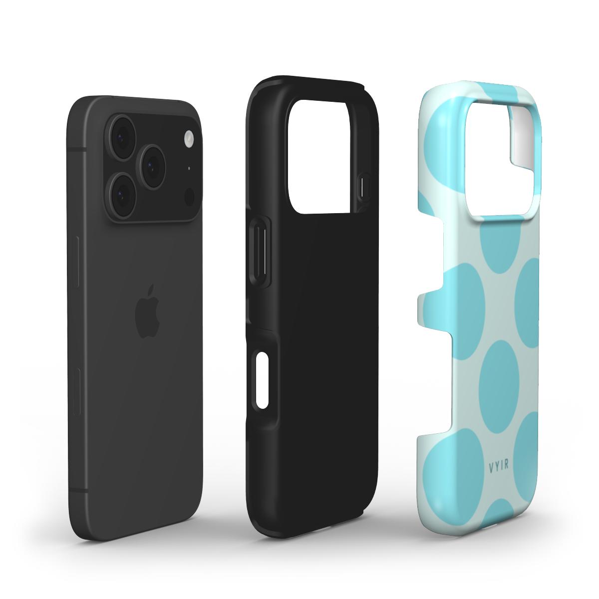 Big Polka Dots, Lagoon - Shockproof iPhone Case - VYIR