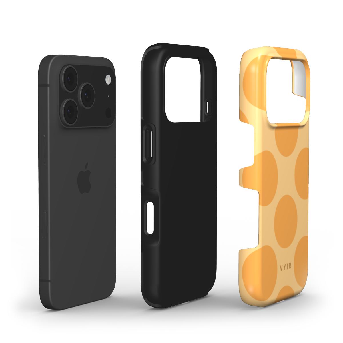 Big Polka Dots, Mango - Shockproof iPhone Case - VYIR